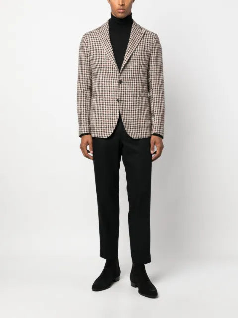 Tagliatore check-pattern long-sleeve blazer