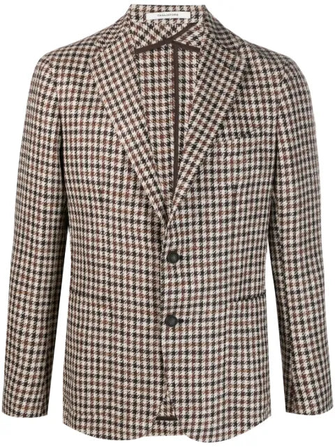 Tagliatore check-pattern long-sleeve blazer