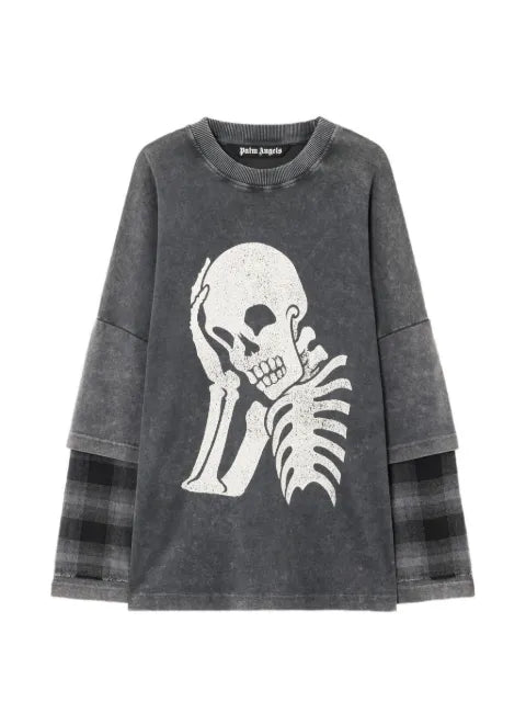 Palm Angels Skull double long-sleeved shirt