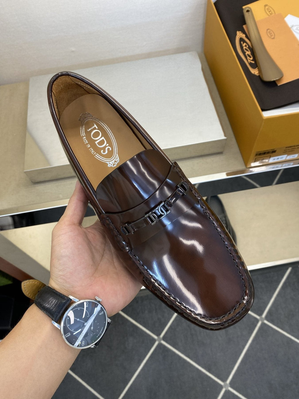 TOD'S Men's Dark Brown Tassel Loafers